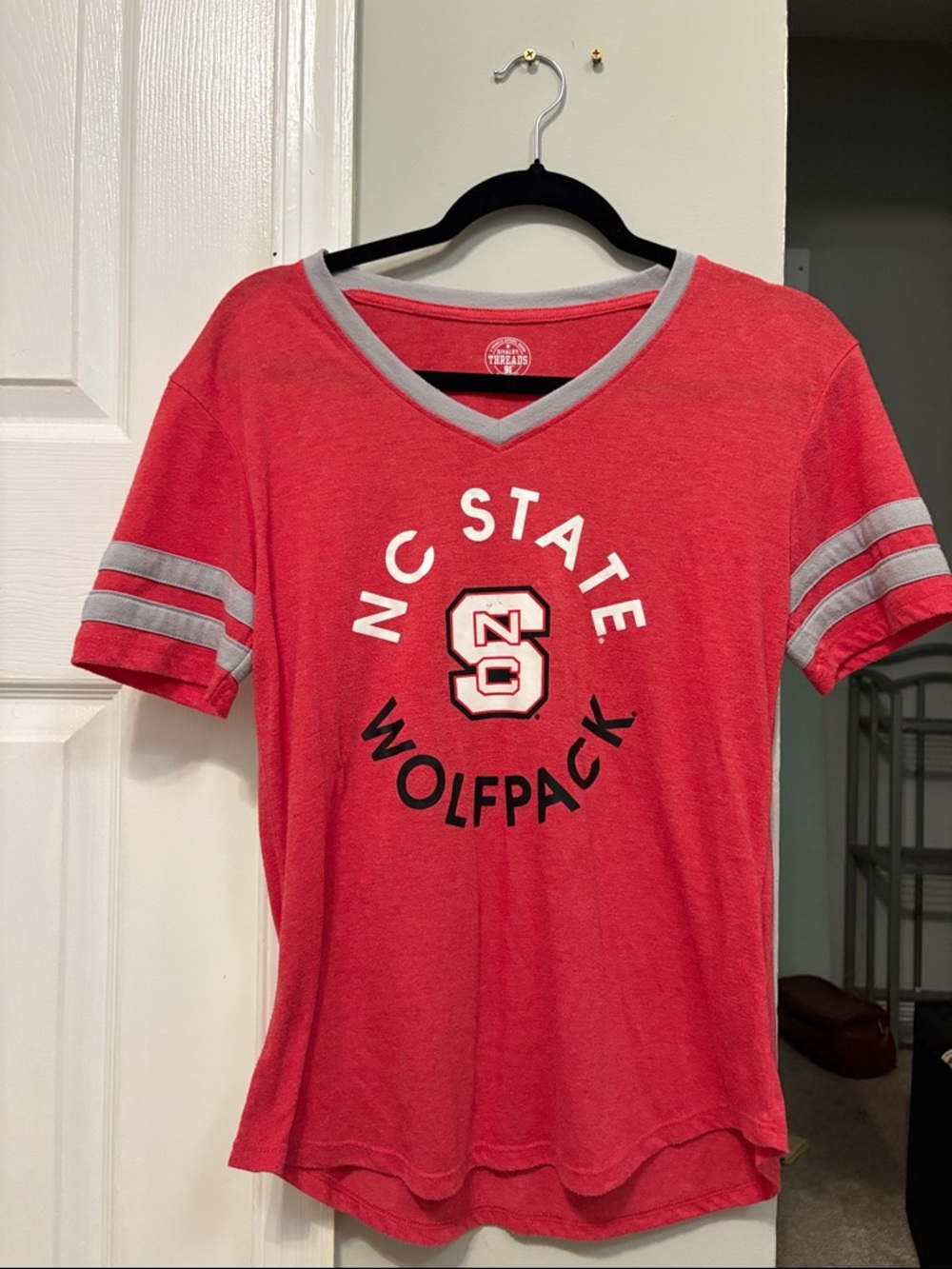 NC State Wolfpack Red V-Neck Tee
